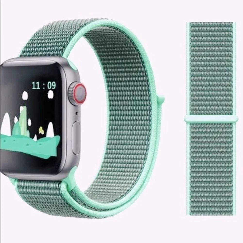 2 for 1 bundle Watch Nylon Replacement Band spearmint 42/44 plus free watchband